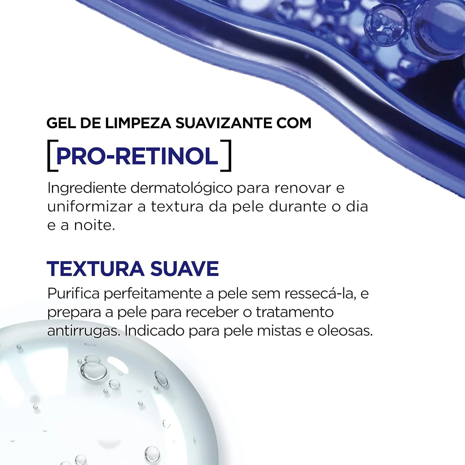 Gel de Limpeza Facial Suavizante Revitalift Retinol 150g