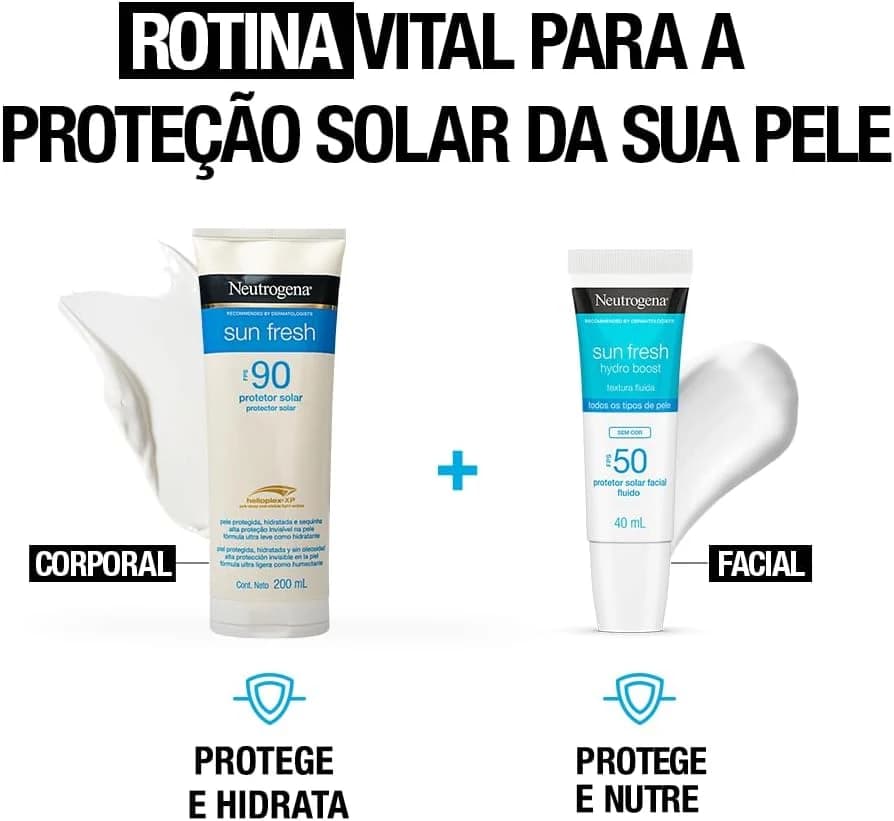 Neutrogena Sun Fresh Protetor Solar Corporal FPS 90, 200ml