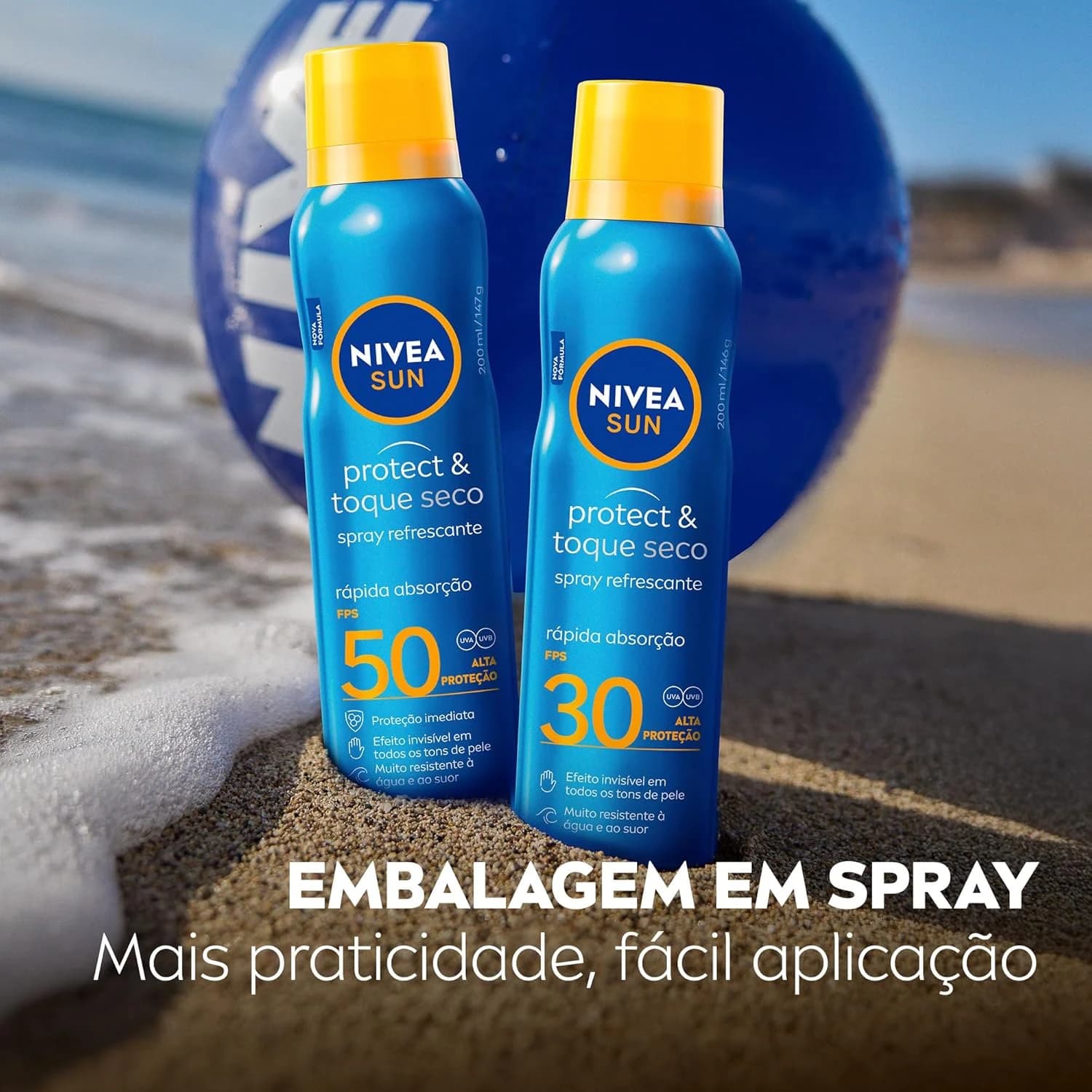 NIVEA SUN Protetor Solar Spray Protect & Toque Seco FPS 30 200ml
