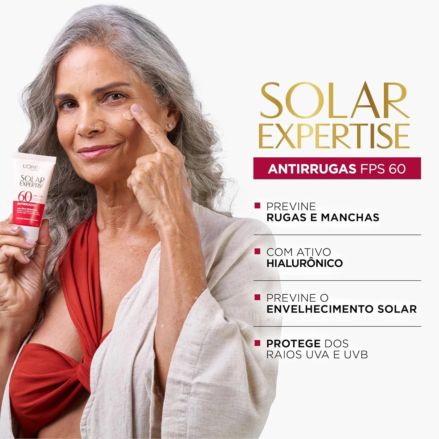 Protetor Solar Facial L'Oréal Paris Solar Expertise Antirrugas Fps 60 40G