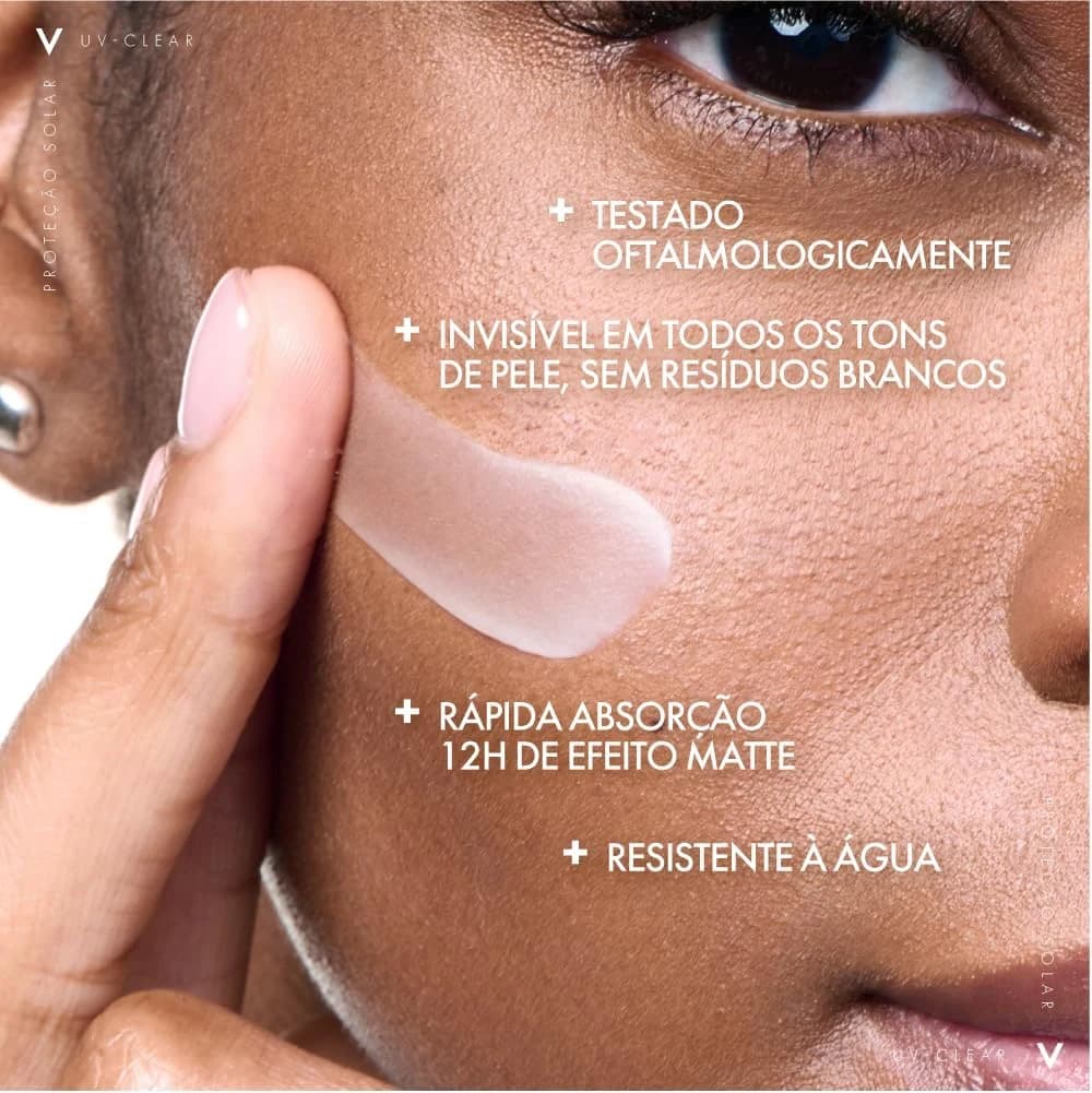 Vichy, Capital Soleil UV-Clear, Protetor Solar Facial, Sem Cor, FPS60, 40G