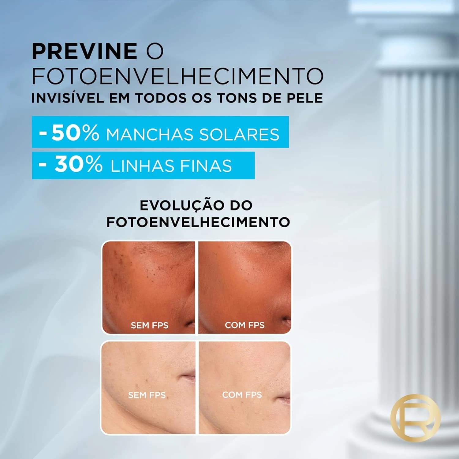 L'Oréal Paris Solar Expertise, Protetor Solar Facial The Invisible Fluido FPS60, 40g