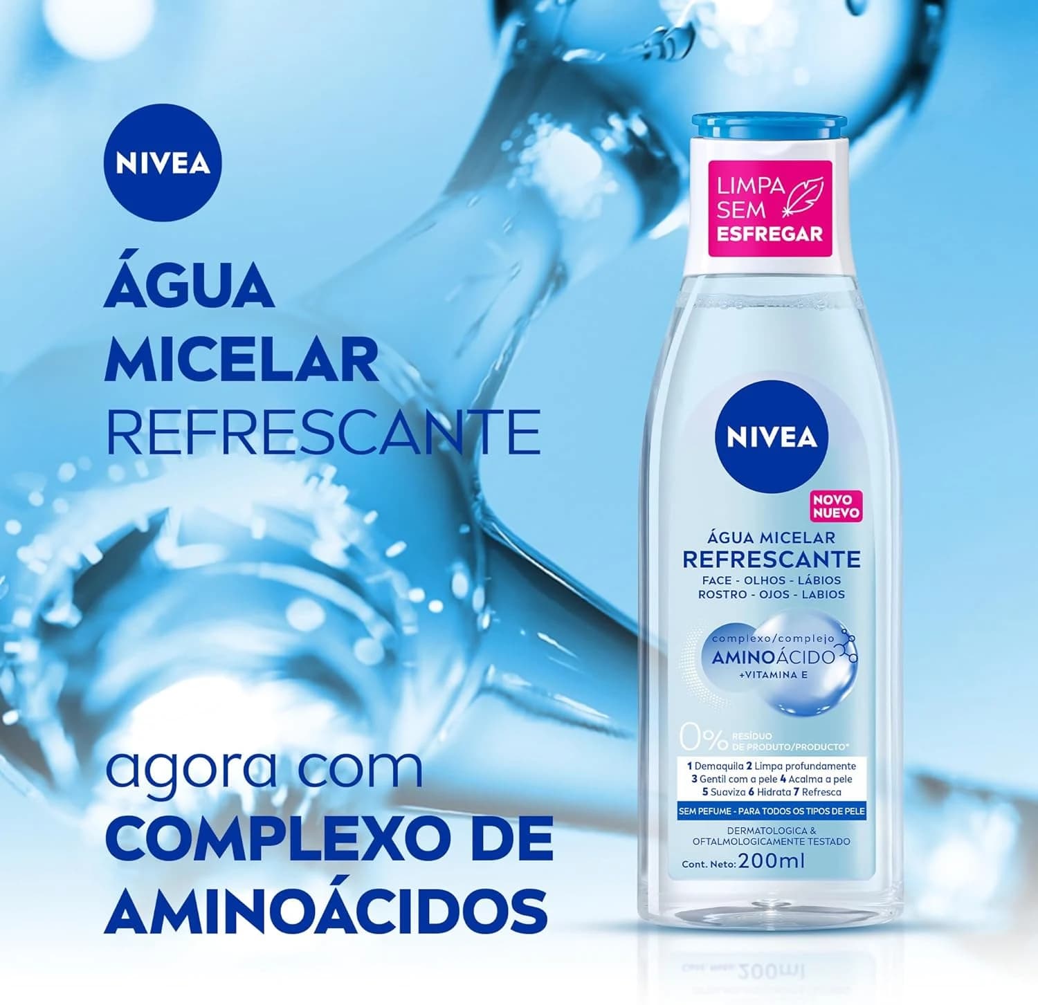 NIVEA Água Micelar Solução de Limpeza 7 em 1 200ml