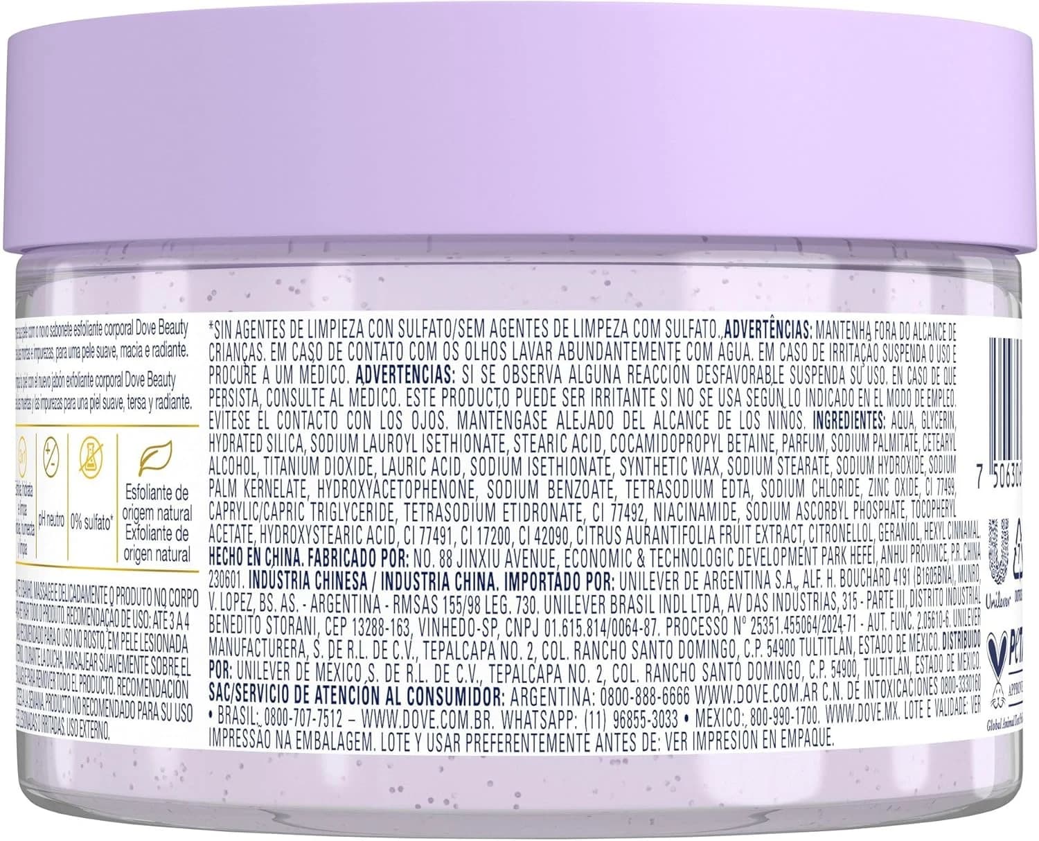 Dove Beauty Scrub Esfoliante Corporal de Amora e Frutas Cítricas 280g