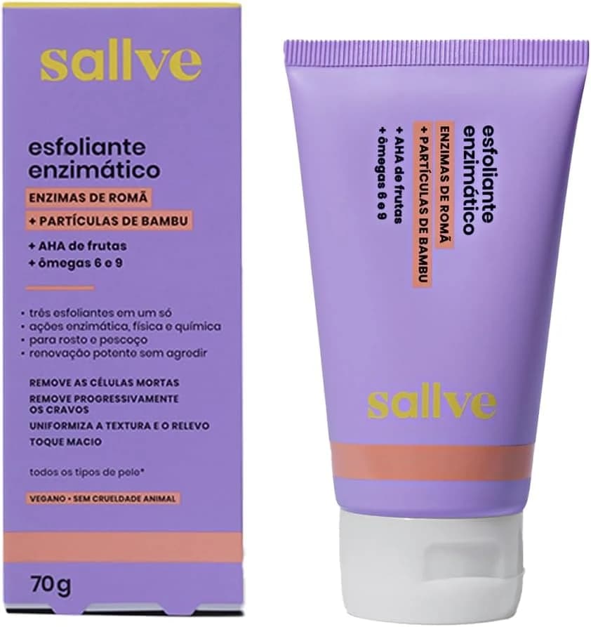 Esfoliante Enzimático 70g - Enzimas de Romã + Partículas de Bambu