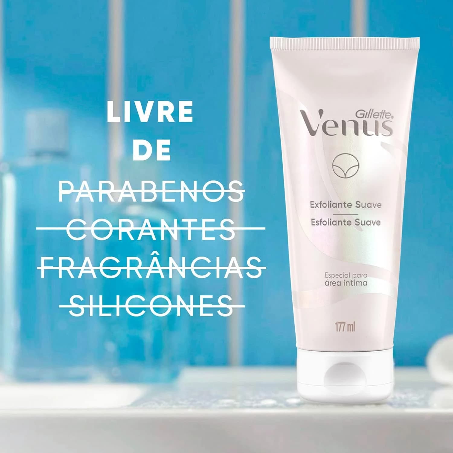 Gillette Venus Esfoliante Suave Especial Para Área Íntima, 177 ml