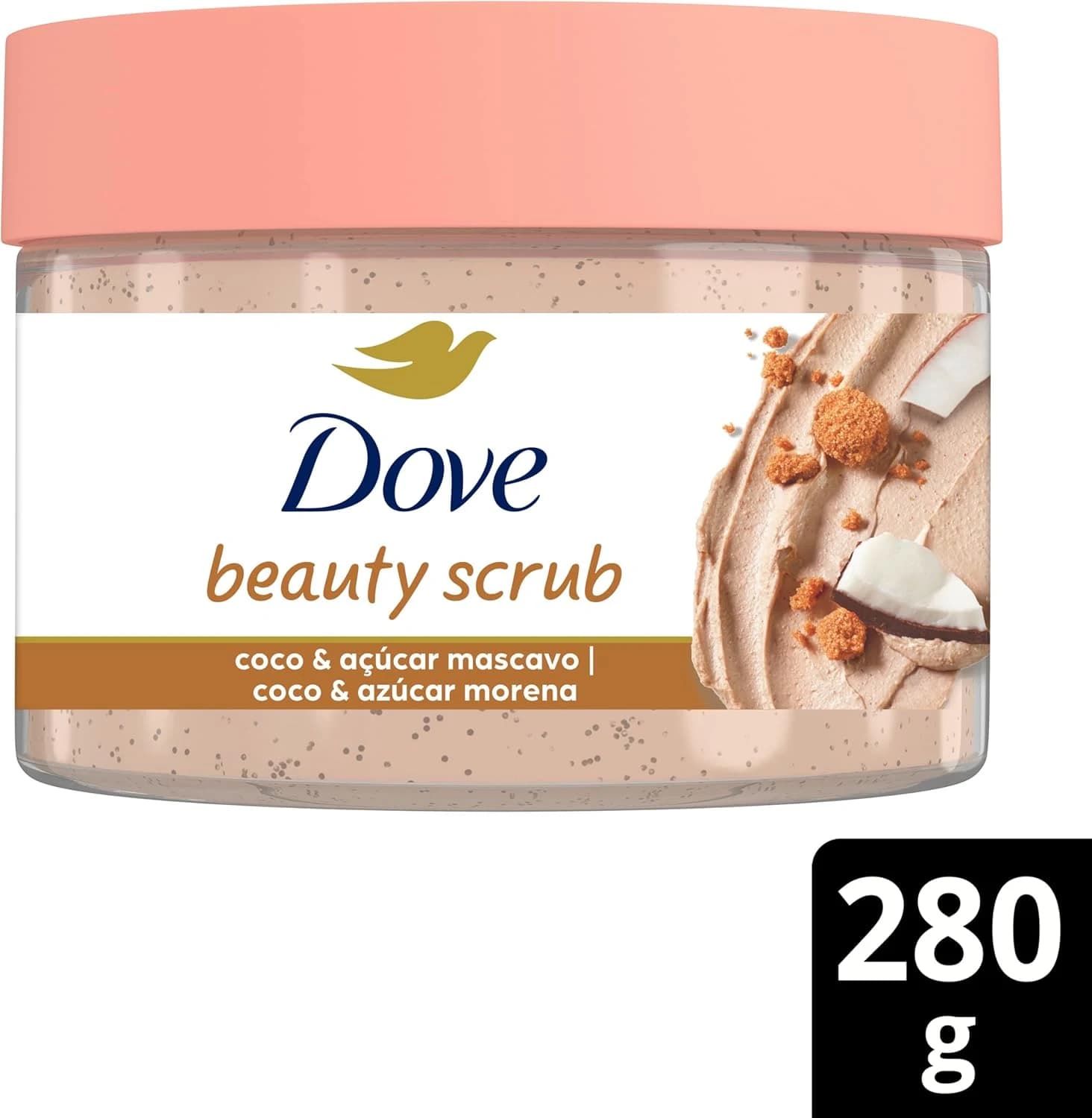 Dove Beauty Scrub Esfoliante Corporal de Coco e Açúcar Mascavo 280g