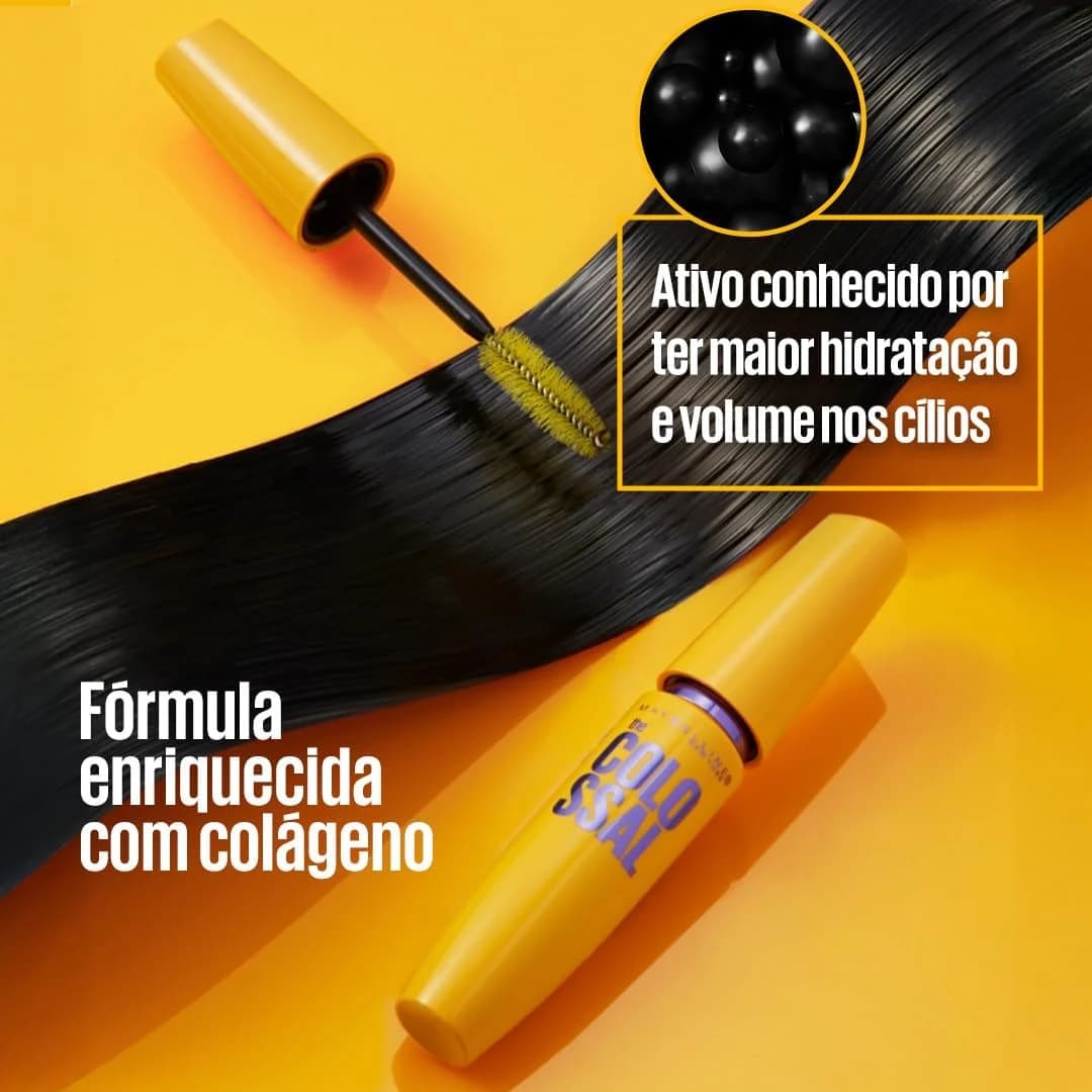 Maybelline NY The Colossal Volum' Express, Máscara de Cílios Lavável 9,2ml