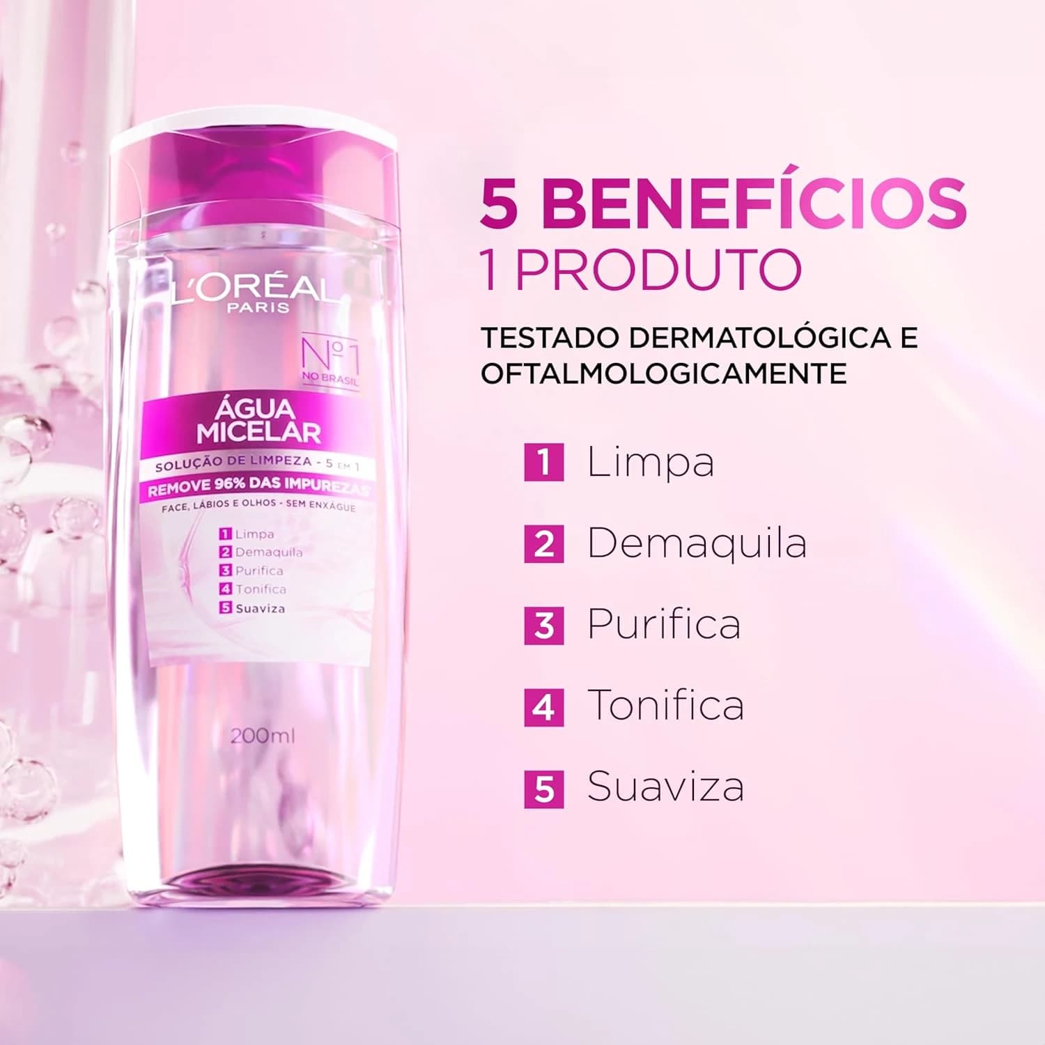 L'Oréal Paris Dermo Expertise Solução de Limpeza 5 em 1 - Água Micelar 400ml