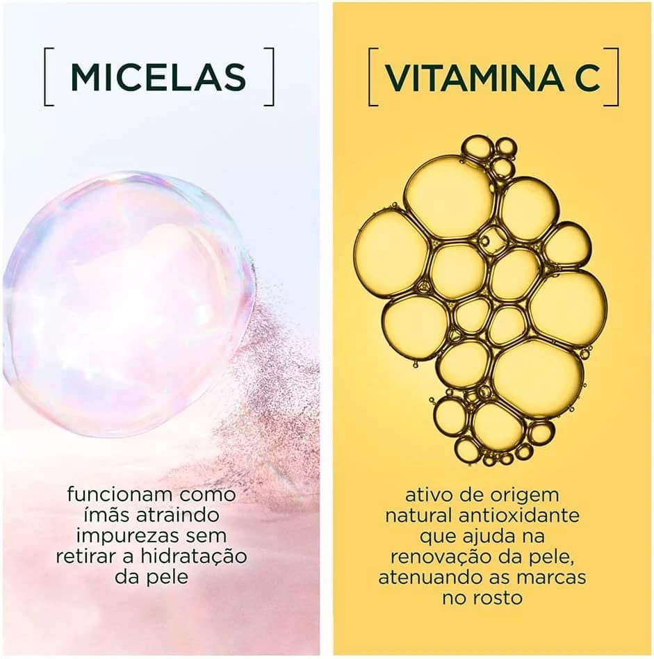 Garnier SkinActive, Água Micelar Antioleosidade com Vitamina C, 400ml