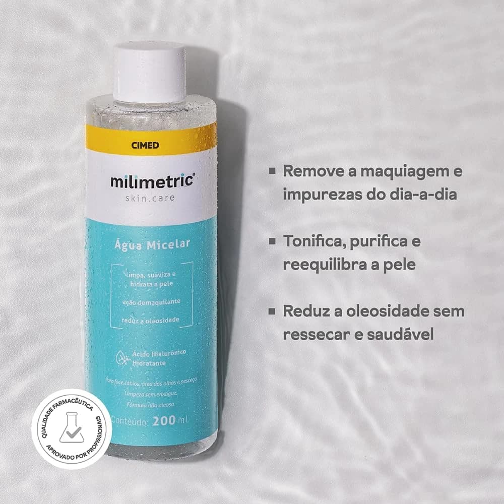 Milimetric Skincare Água Micelar com Ácido Hialurônico 200ml