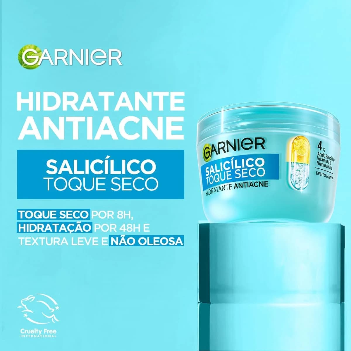 Garnier Hidratante Facial Antiacne Toque Seco com Ácido Salicílico 85g
