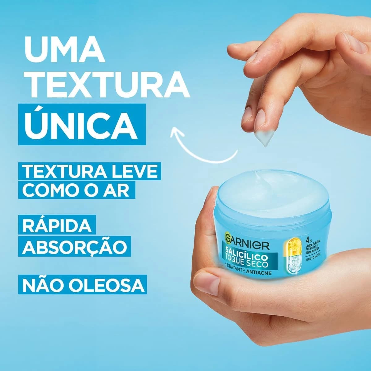 Garnier Hidratante Facial Antiacne Toque Seco com Ácido Salicílico 85g