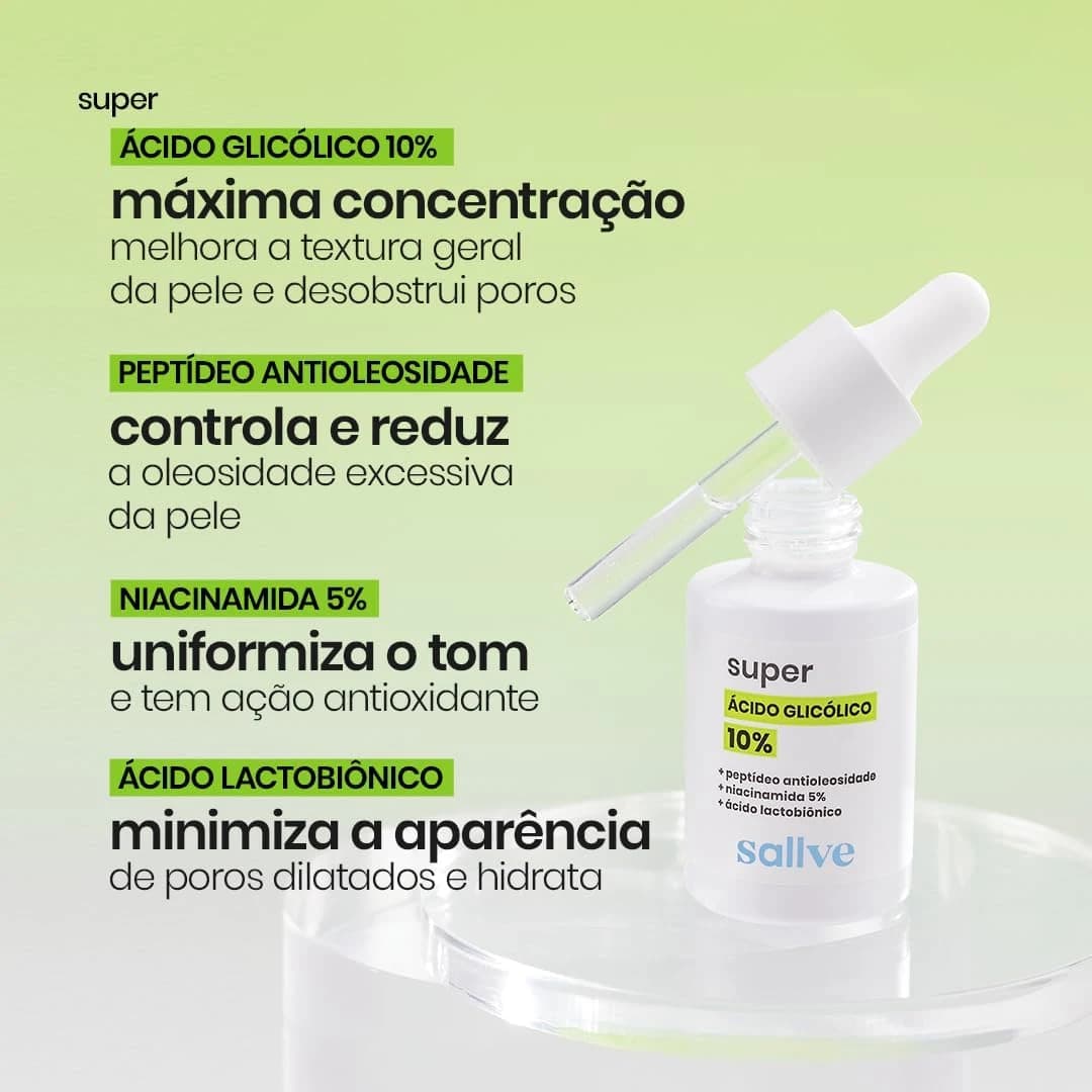 Sallve Super Ácido Glicolico 10% 30ml