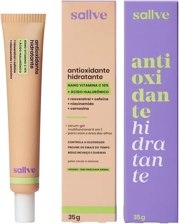 Sallve Antioxidante Hidratante 35G - Nano Vitamina C 10% Ácido Hialurônico
