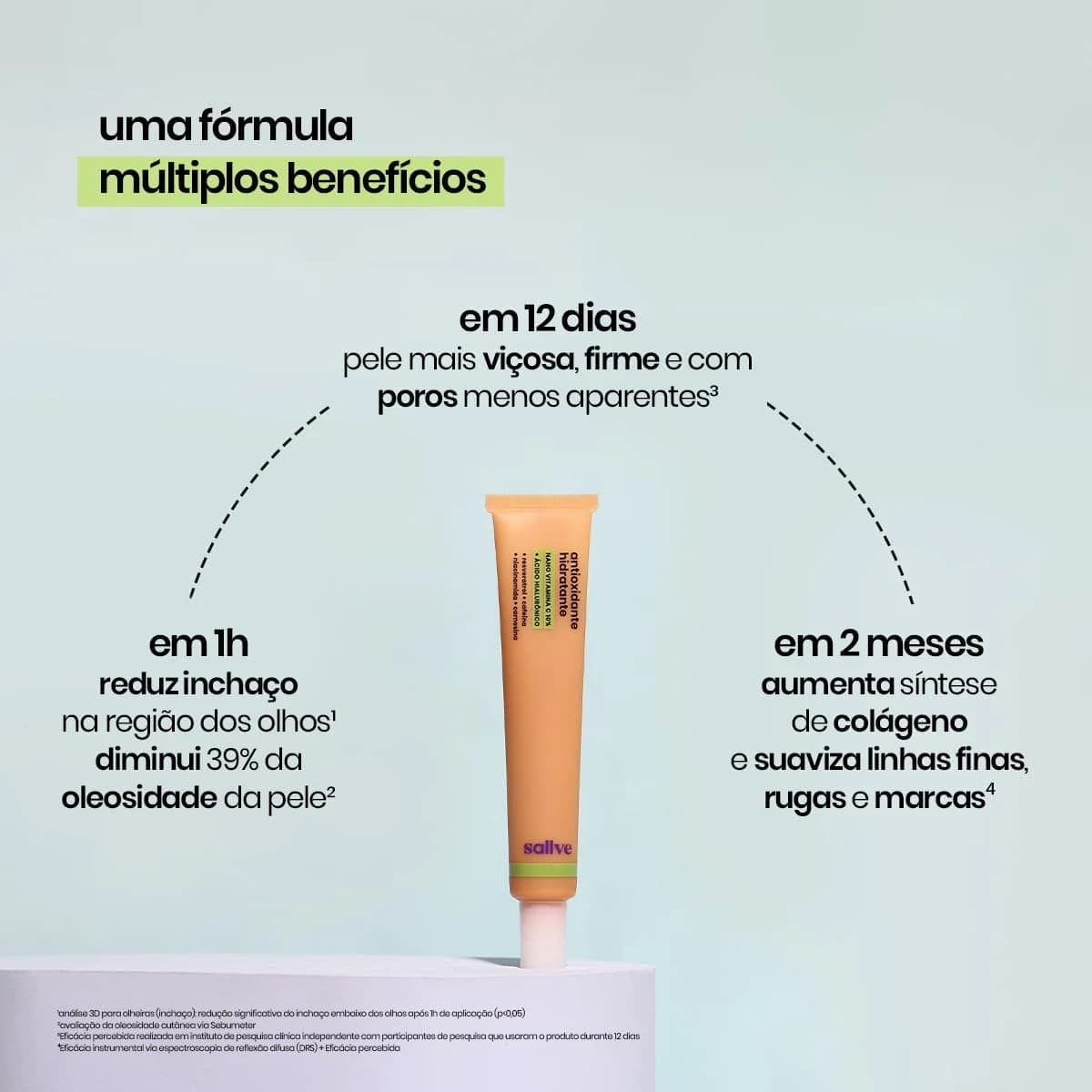 Sallve Antioxidante Hidratante 35G - Nano Vitamina C 10% Ácido Hialurônico