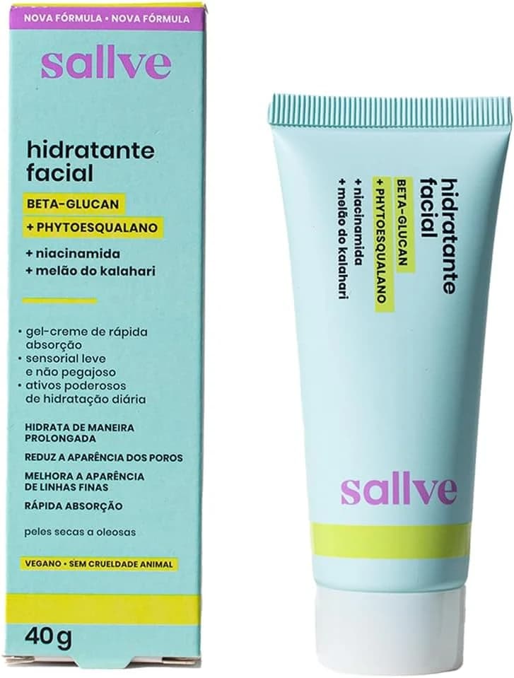 Sallve Hidratante Facial 40G - Beta-Glucan Phytoesqualano
