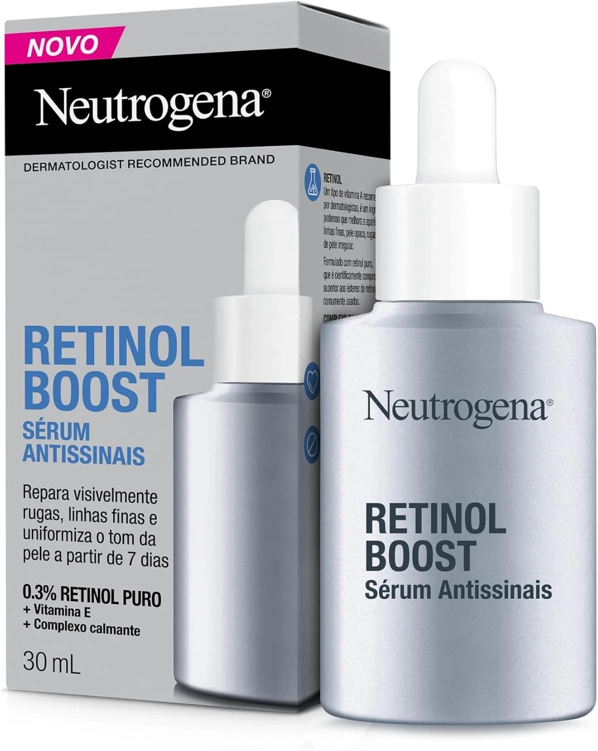 Neutrogena Retinol Boost Sérum 0.3 Antissinais, 30mL