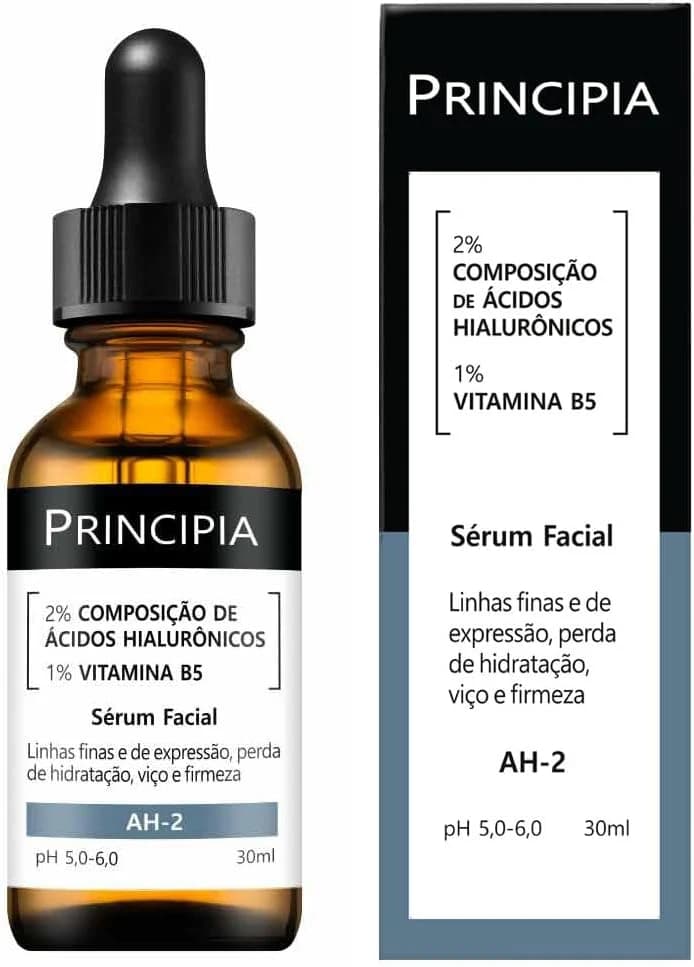 PRINCIPIA, Sérum 2% Ácidos Hialurônicos + Vitamina B5 AH-2- Hidratante Antissinais com 30ml