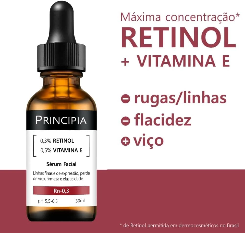 Sérum Principia Retinol 0,3% + Vitamina E - Rn-0,3 Skincare