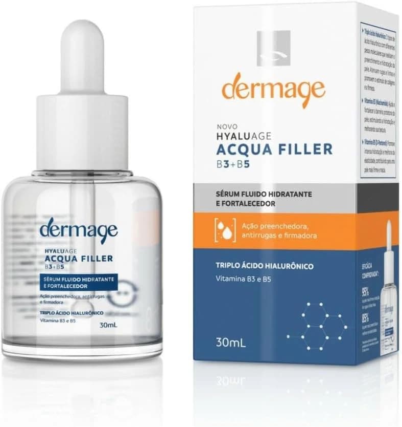 Sérum Fluido Hidratante e Fortalecedor Dermage Hyaluage Acqua Filler B3 + B5 (30ml)