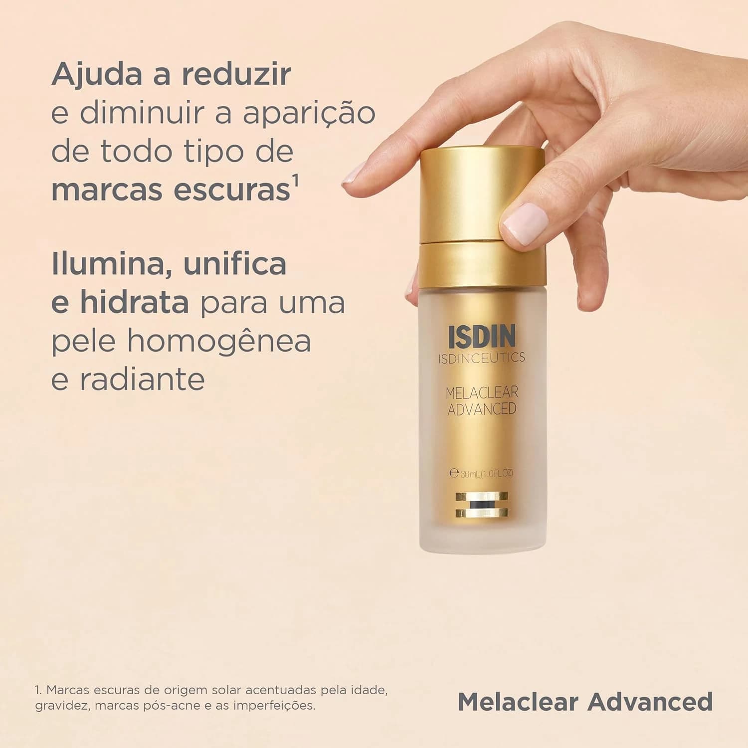 ISDIN Sérum Facial Clareador Anti-Idade Isdinceutics Melaclear Advanced - 30 ml