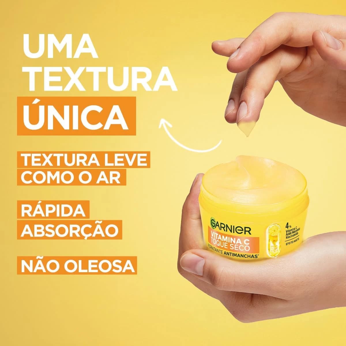 Gel Creme Hidratante Facial Antimanchas Toque Seco, com Vitamina C, Niacinamida e Ácido Hialurônico 85g