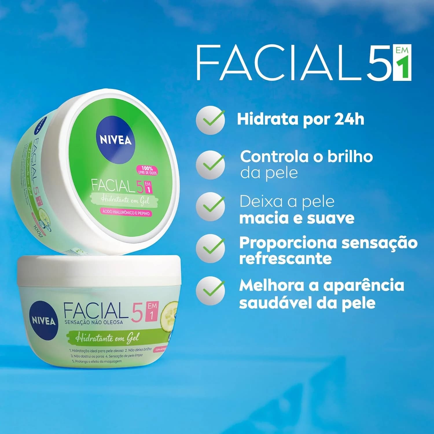 NIVEA Hidratante Facial em Gel Ultraleve 100g