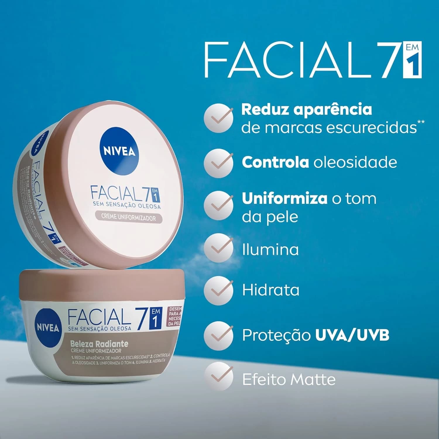 NIVEA Hidratante Facial Beleza Radiante 7 em 1 100g