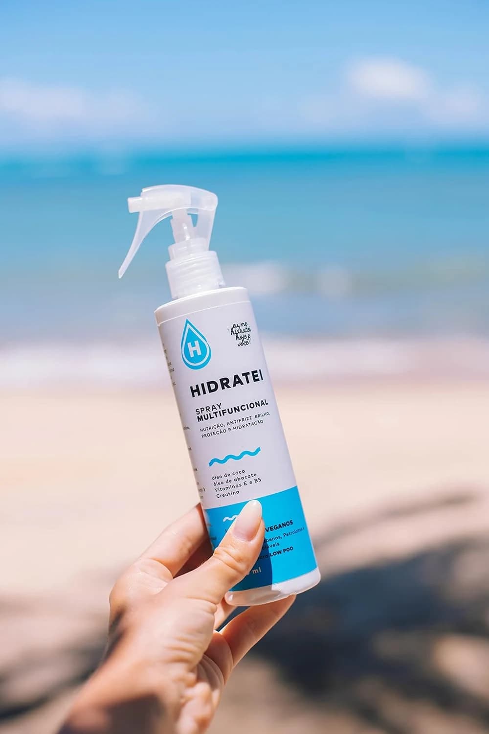 Leave-in Spray Hidratei com água de coco 250ml: Cabelo bonito é cabelo hidratado
