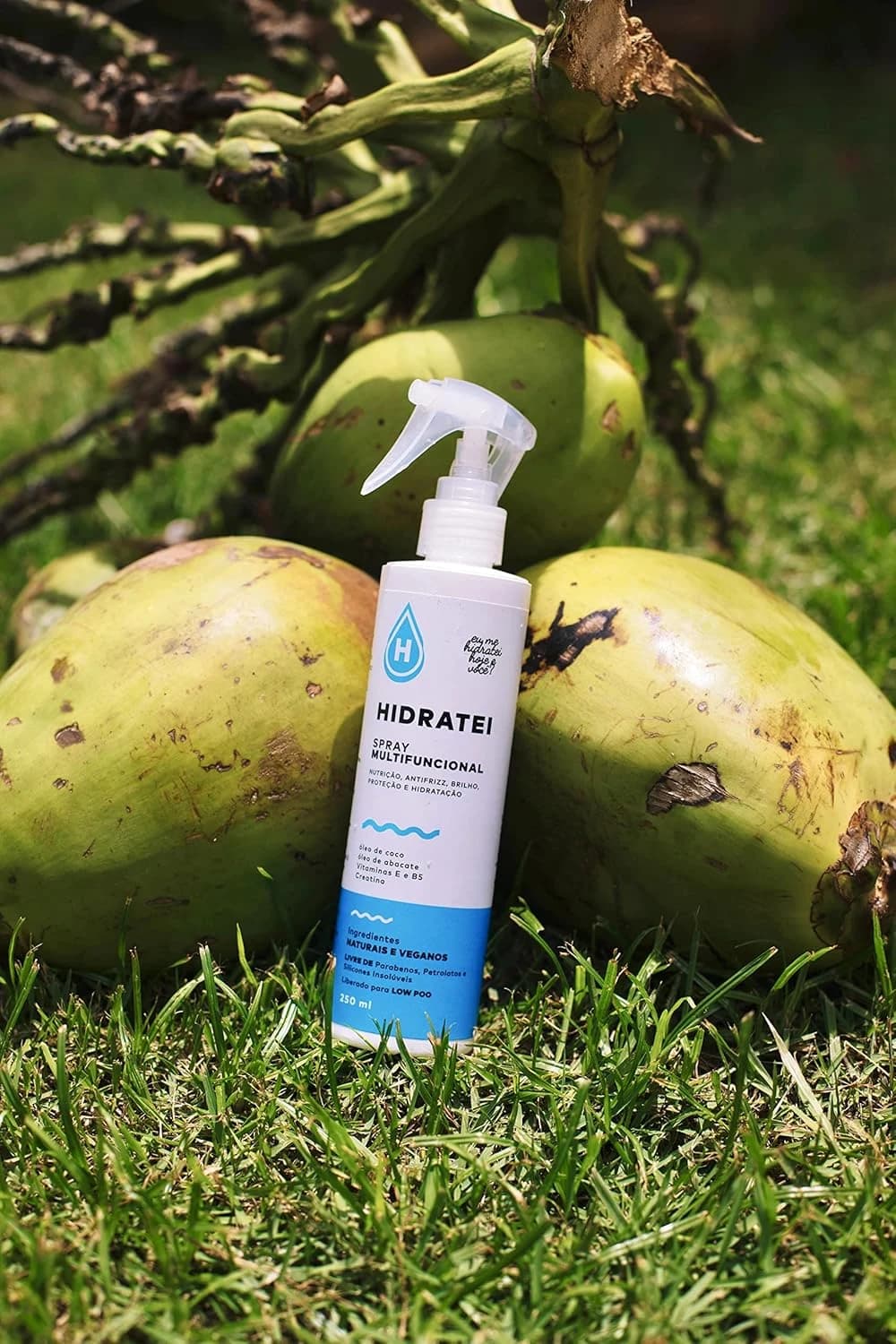 Leave-in Spray Hidratei com água de coco 250ml: Cabelo bonito é cabelo hidratado