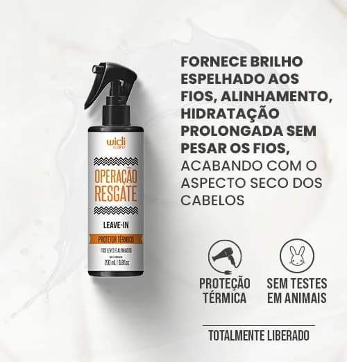 Widi Care Finalizador Leave-in Protetor Térmico Operação Resgate 200ml