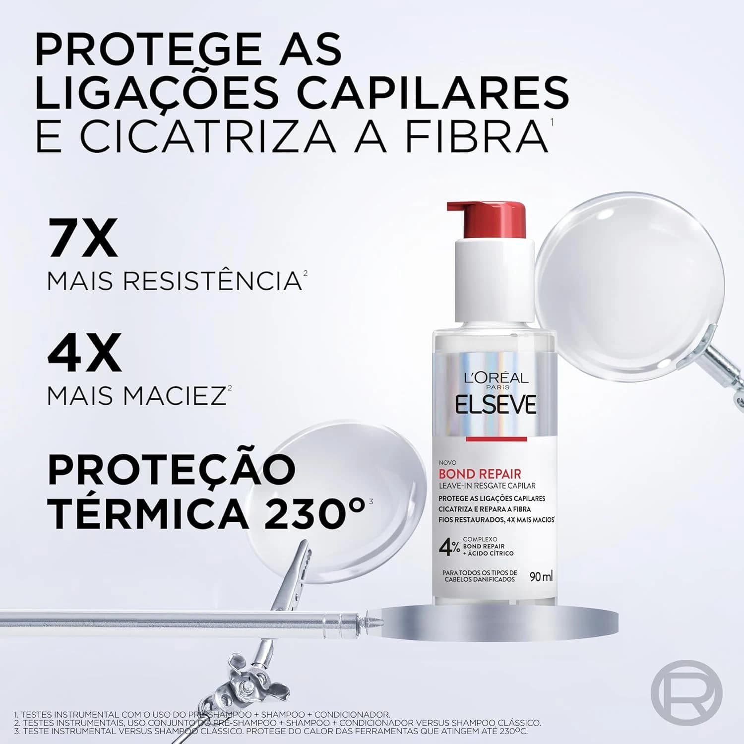 L'Oréal Paris Elseve Bond Repair Leave-In Finalizador Resgate Capilar com Ácido Cítrico e Glicina, 90ml