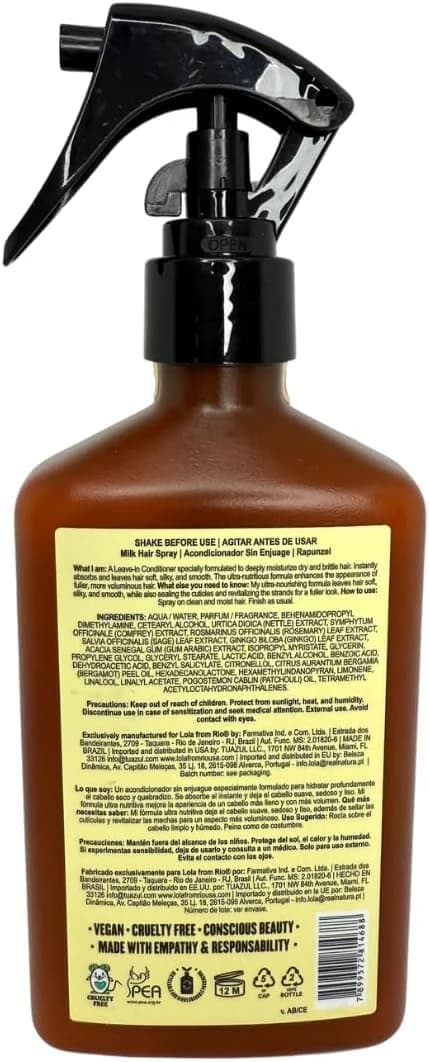 Rapunzel Milk Leave-in Spray 250ml , Lola Cosmetics