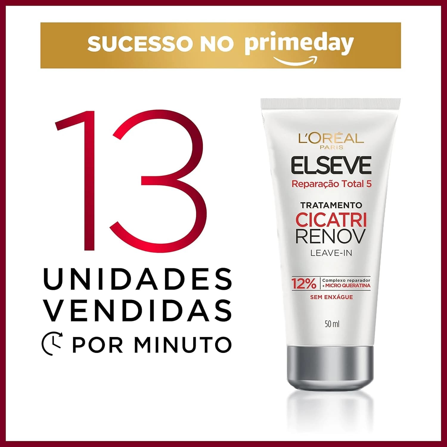 Leave-In L'Oréal Paris Elseve Reparação Total 5 Cicatri Renov,100ml