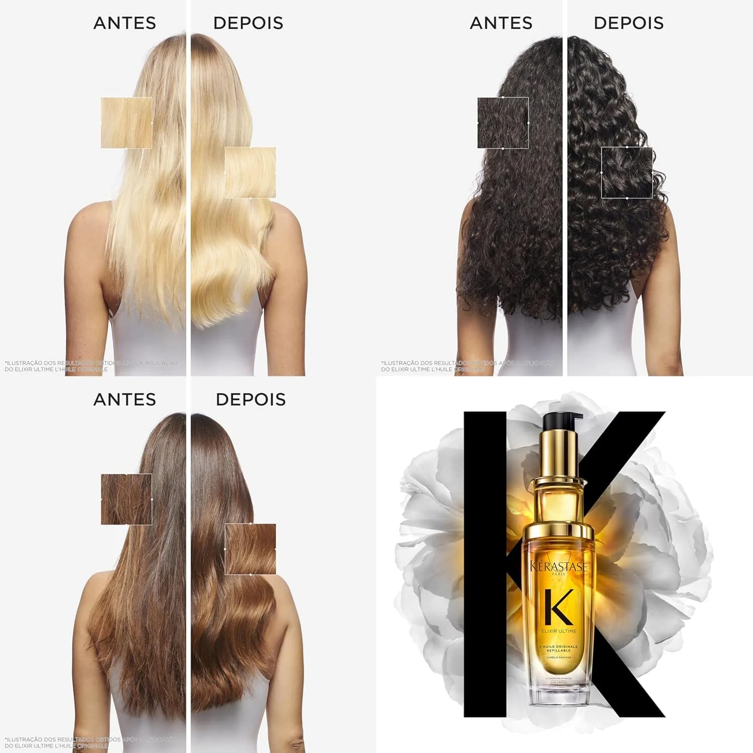 Kérastase Elixir Ultime L'Huile Originale, Óleo Capilar Nutrição Profunda, 75ml