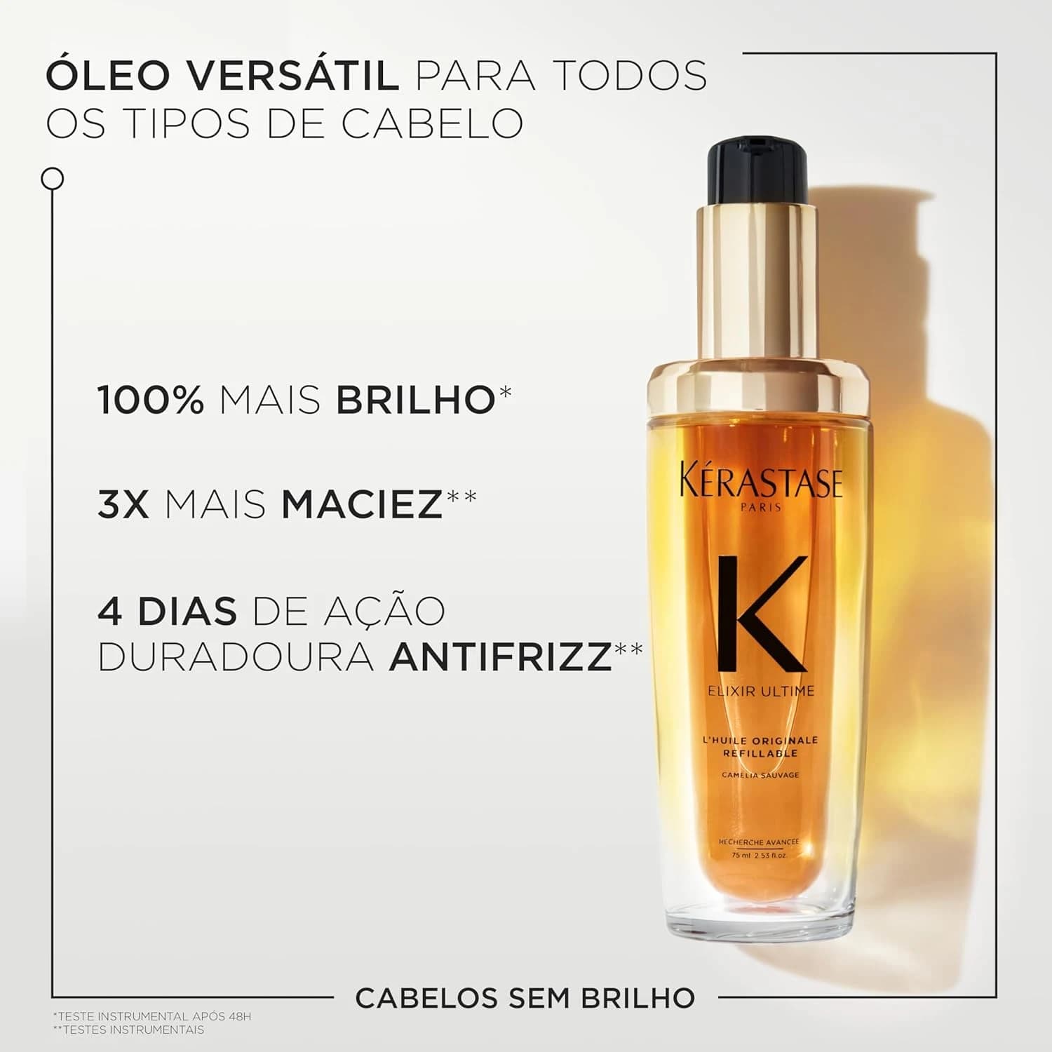 Kérastase Elixir Ultime L'Huile Originale, Óleo Capilar Nutrição Profunda, 75ml