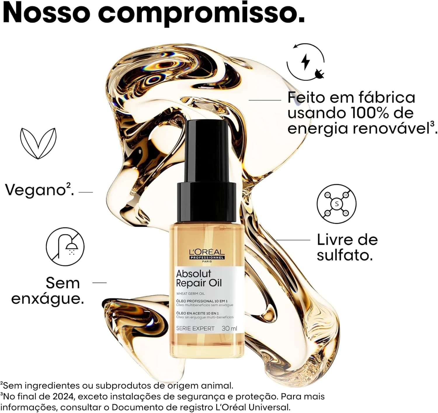L'Oréal Professionnel Óleo 10 em 1 Absolut Repair | Multi-benefícios para cabelos secos e danificados