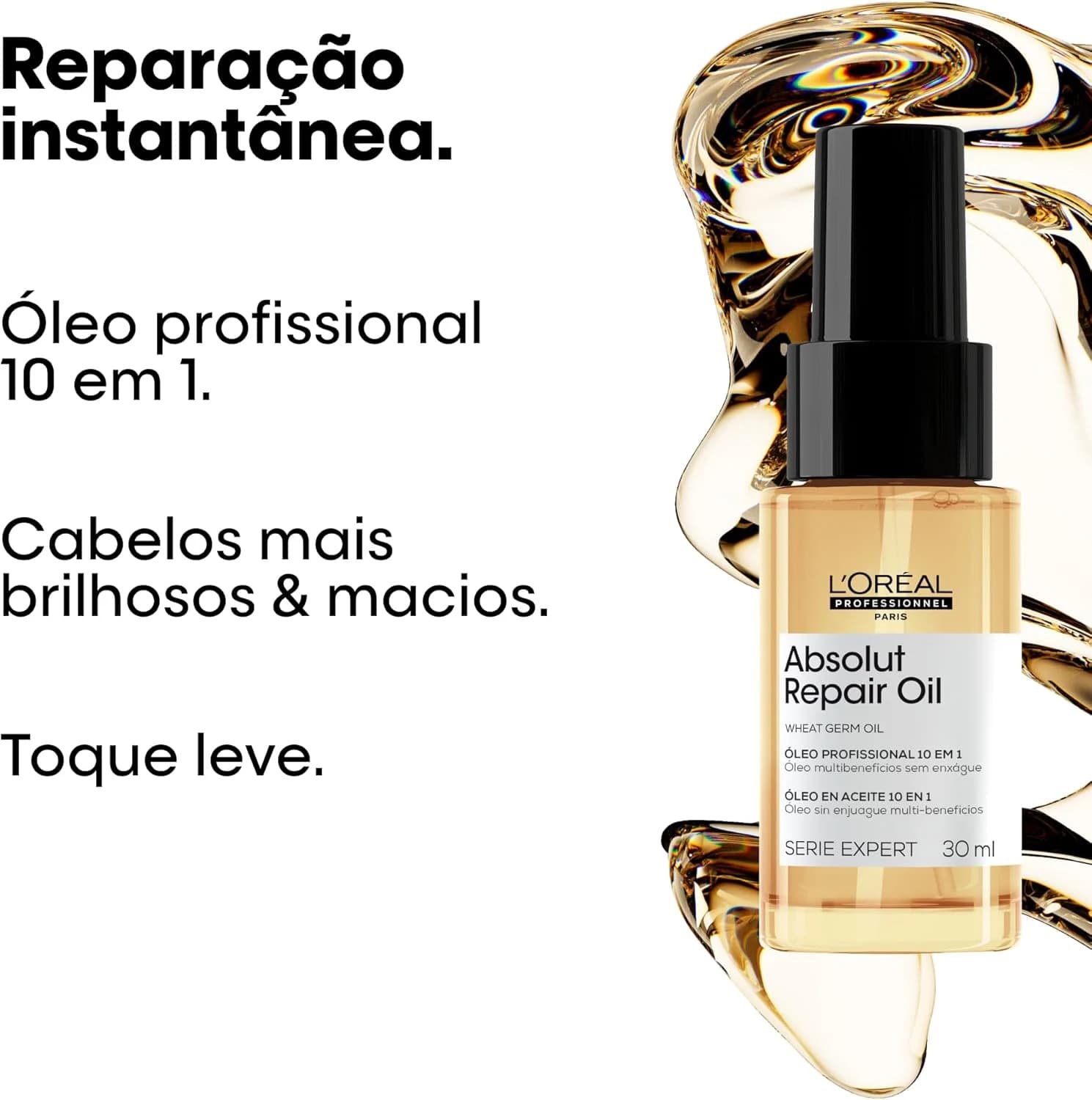 L'Oréal Professionnel Óleo 10 em 1 Absolut Repair | Multi-benefícios para cabelos secos e danificados