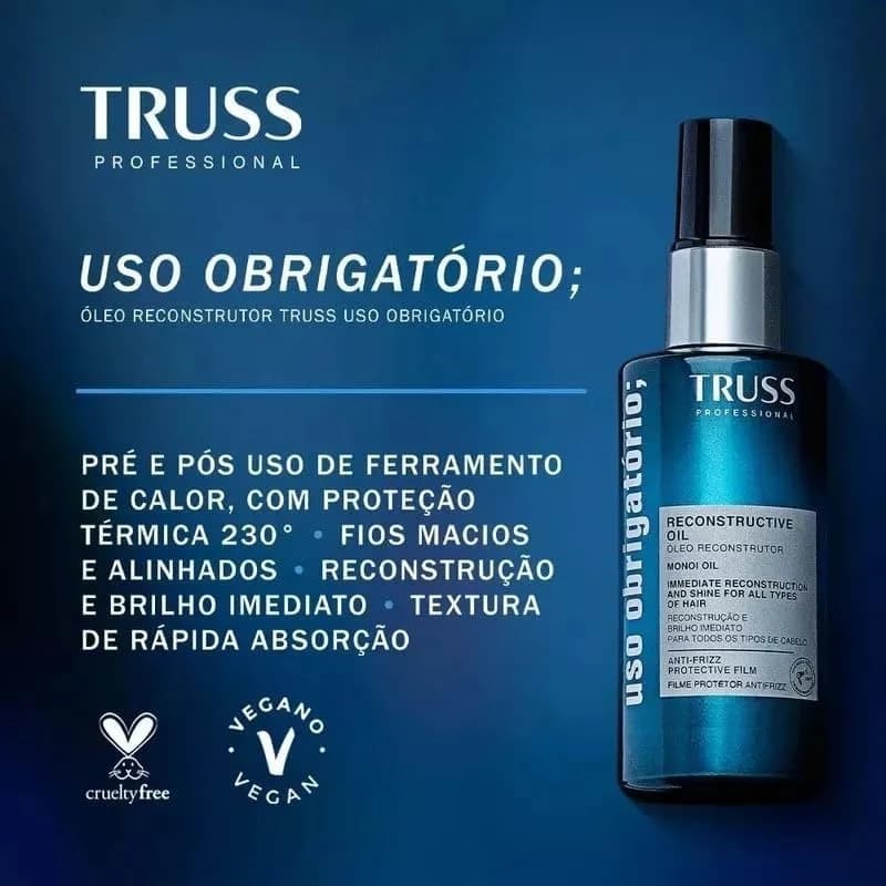 Truss Óleo Reconstrutor Uso Obrigatório | Tratamento Capilar | 30ml