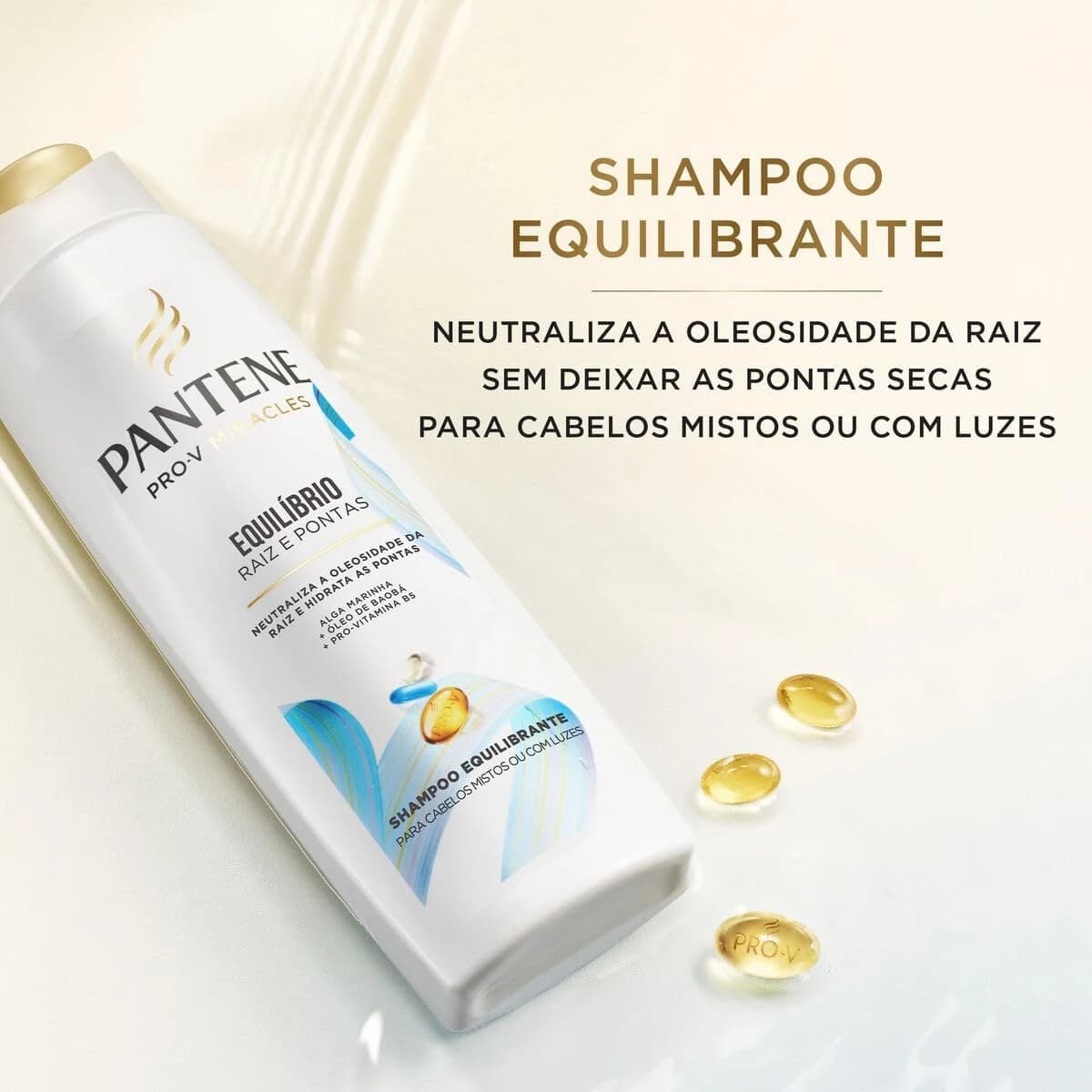 Pantene Kit PRO-V Miracles Equilíbrio Raiz e Pontas com Shampoo 300 ml, Condicionador Hidratante 250 ml, e o Sérum 95 ml