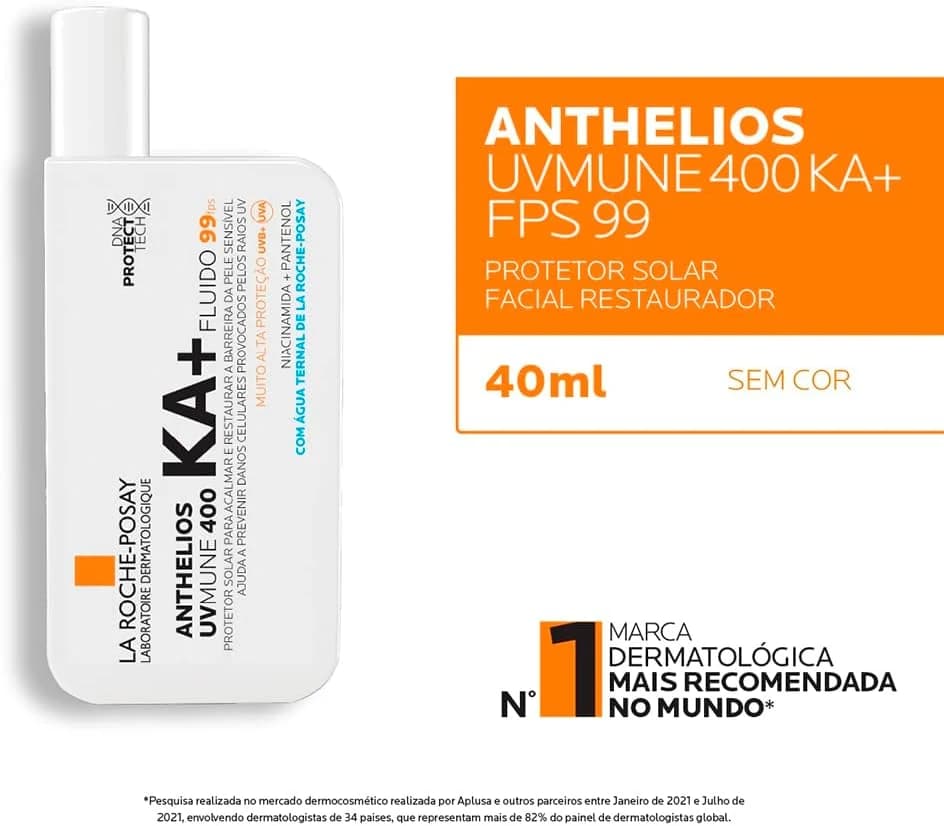 La Roche-Posay, Anthelios, UvMune 400 KA+, Protetor Solar, FPS 99, 40ml