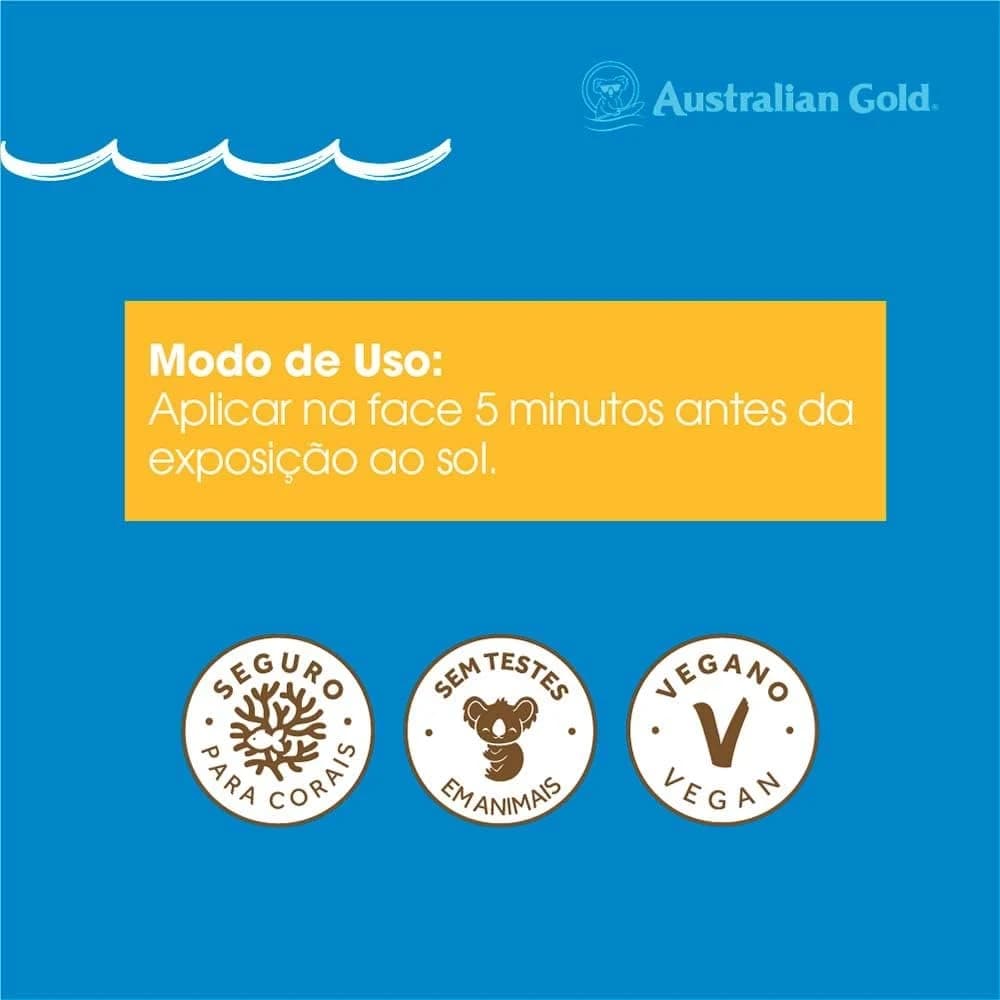 Australian Gold Protetor Solar Facial Gel Creme Fps 30 50Gr, Australian Gold