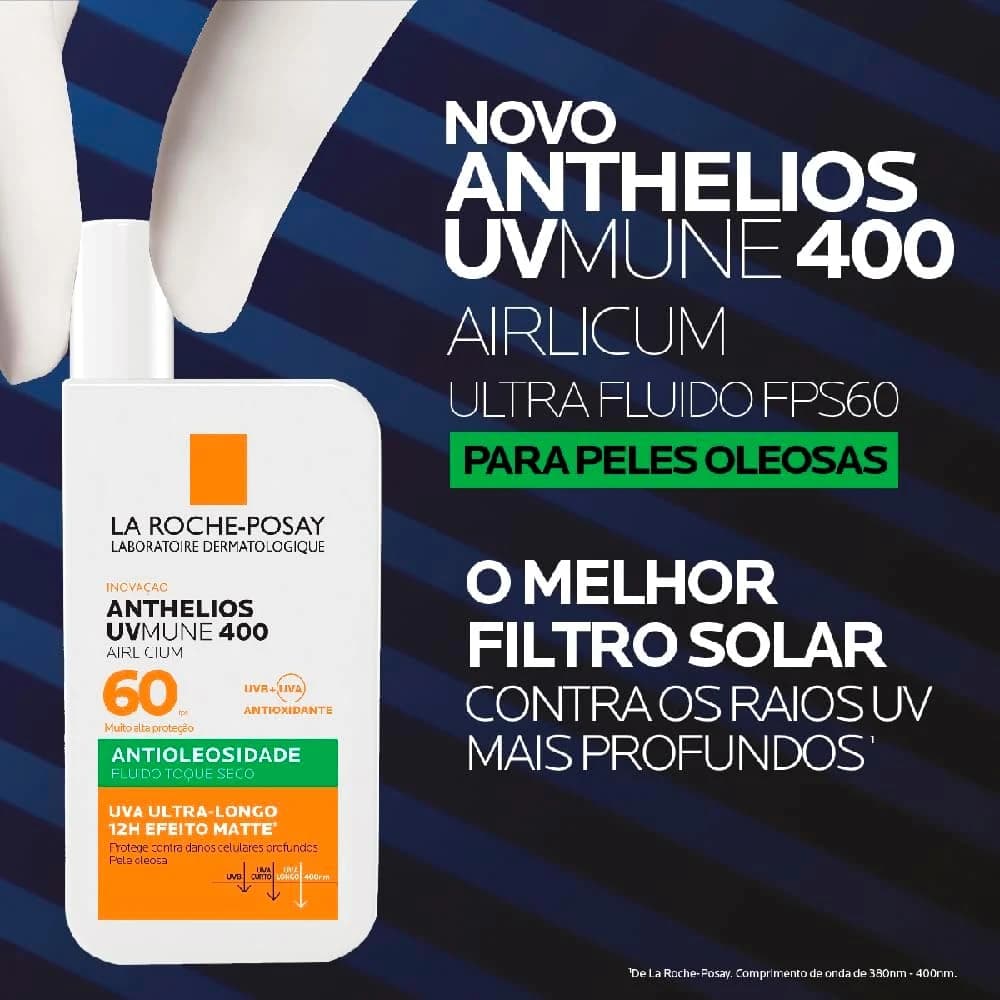 La Roche Posay, Anthelios UVmune Airlicium, Protetor Solar Facial, 40Ml