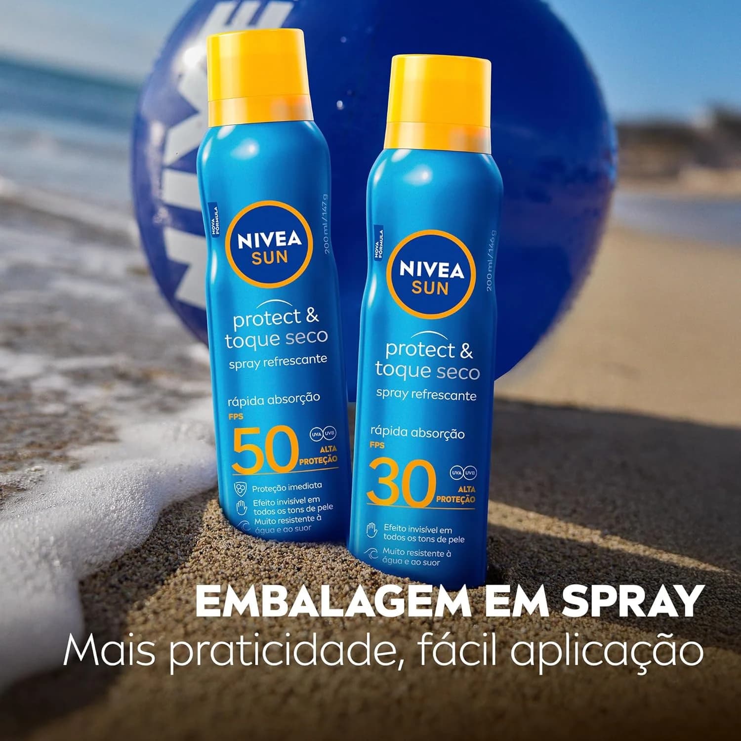 NIVEA SUN Protetor Solar Spray Protect & Toque Seco FPS 50 200ml
