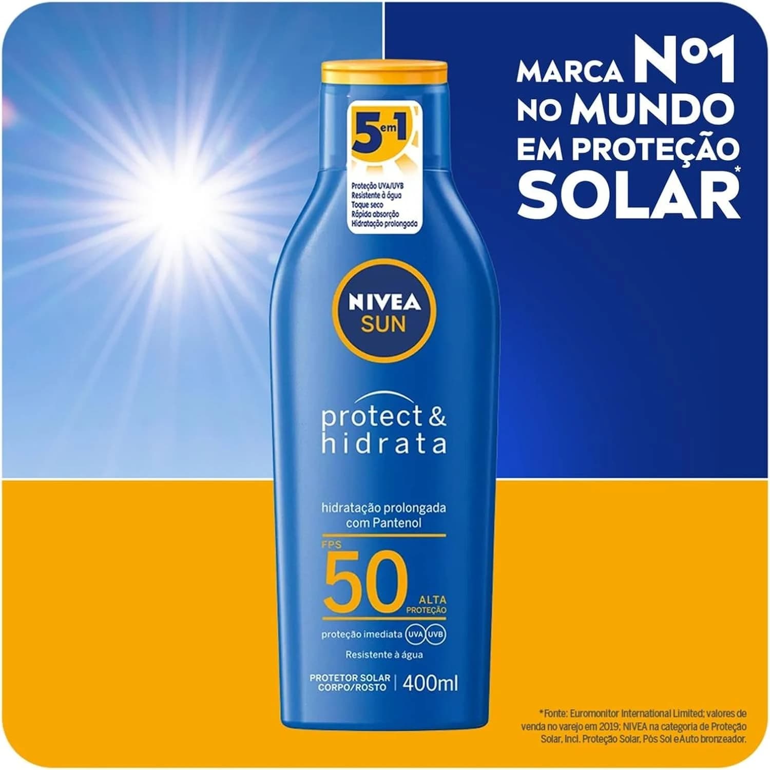 NIVEA SUN Protetor Solar Protect & Hidrata FPS 50 400ml