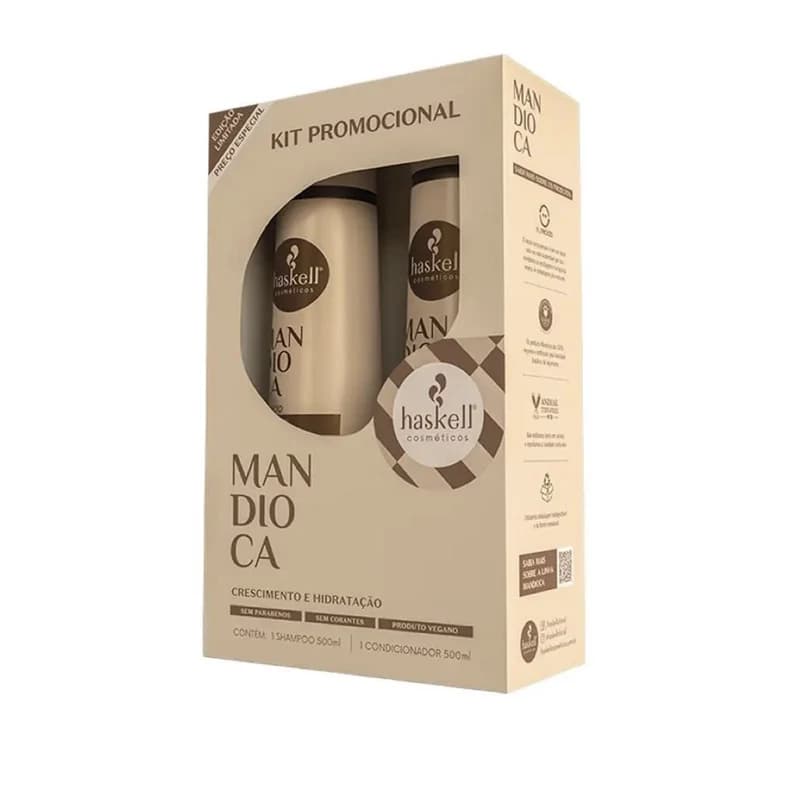 Shampoo e Condicionador Mandioca Haskell 500ml