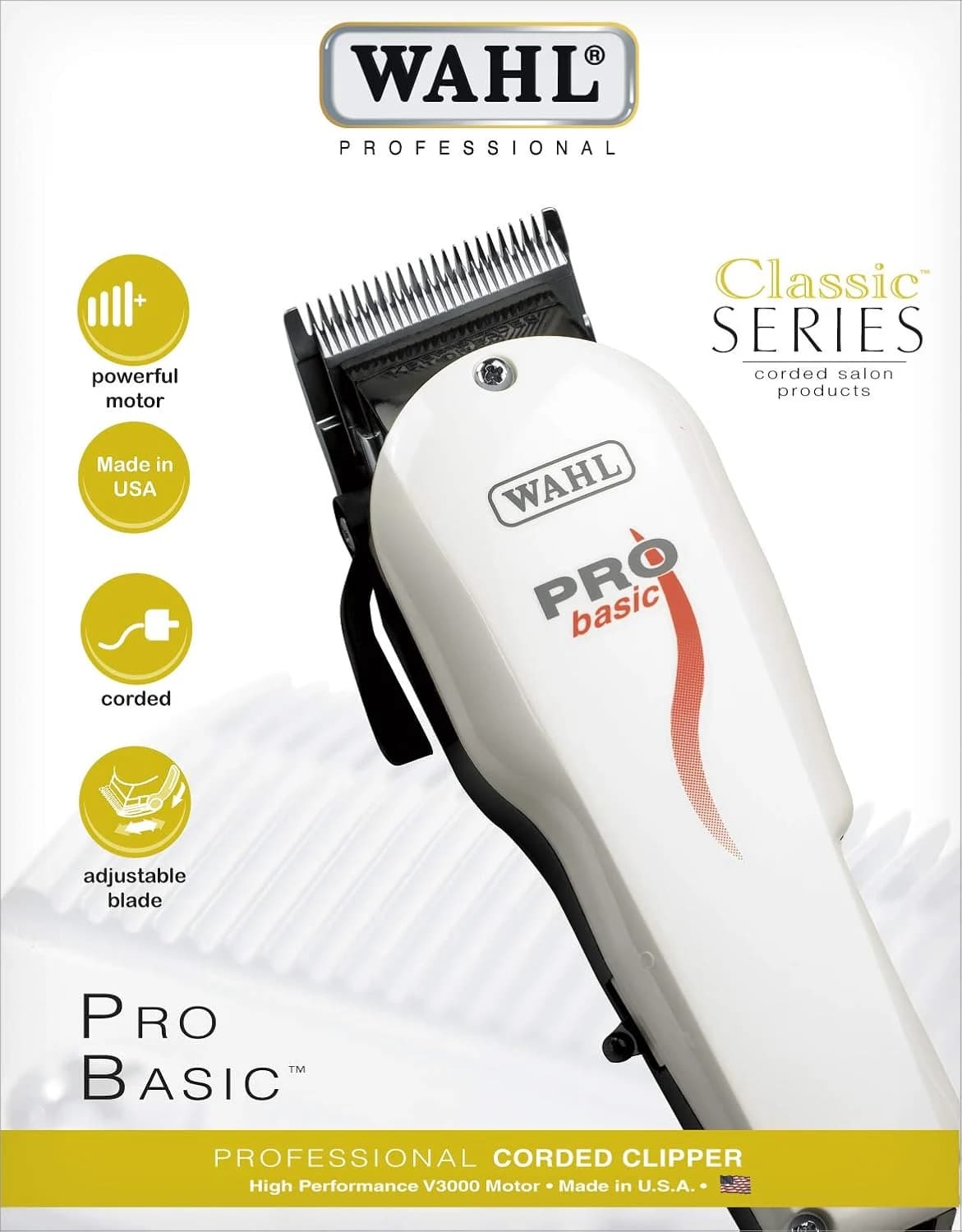 Máquina de Corte, Wahl Pro Basic 127V, Branco