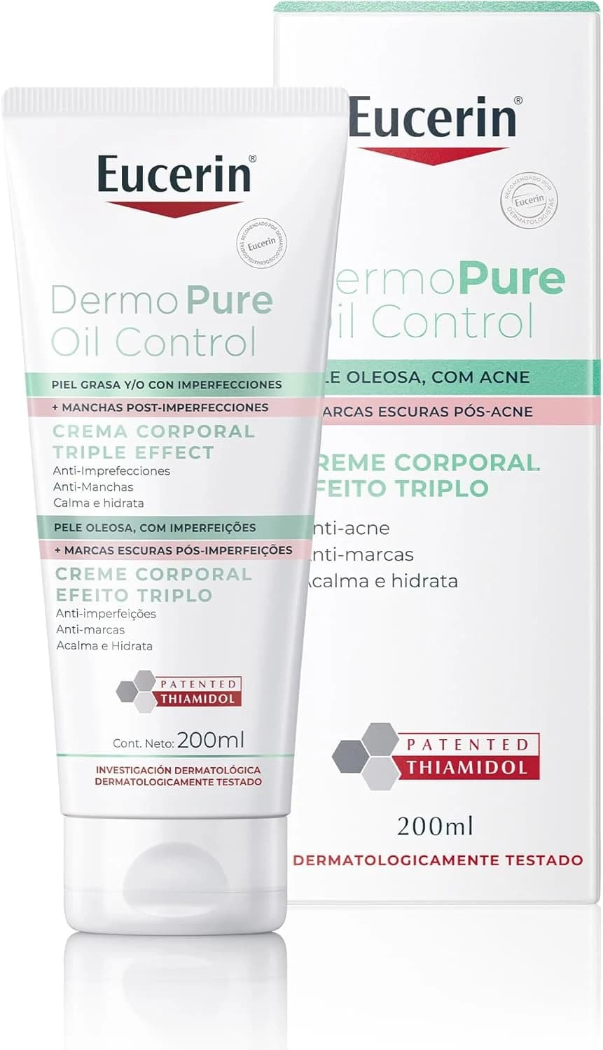 EUCERIN Creme Corporal AntiAcne Dermo Pure Efeito Triplo 200ml